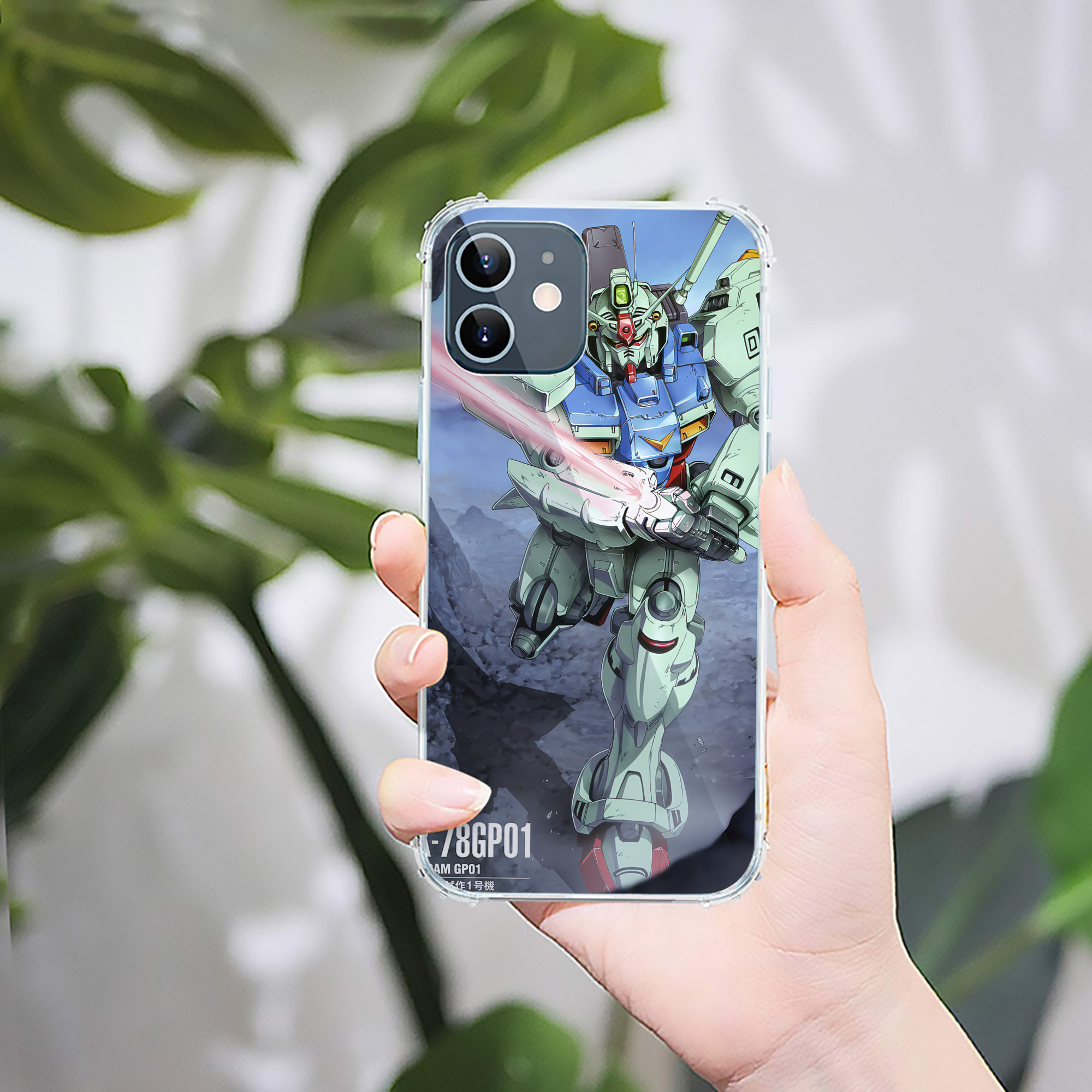 （画像用） 機動戦士ガンダム Mobile Suit Gundam 【iPhone 12シリーズ対応】透明スマホケース（クリアソフトケース）